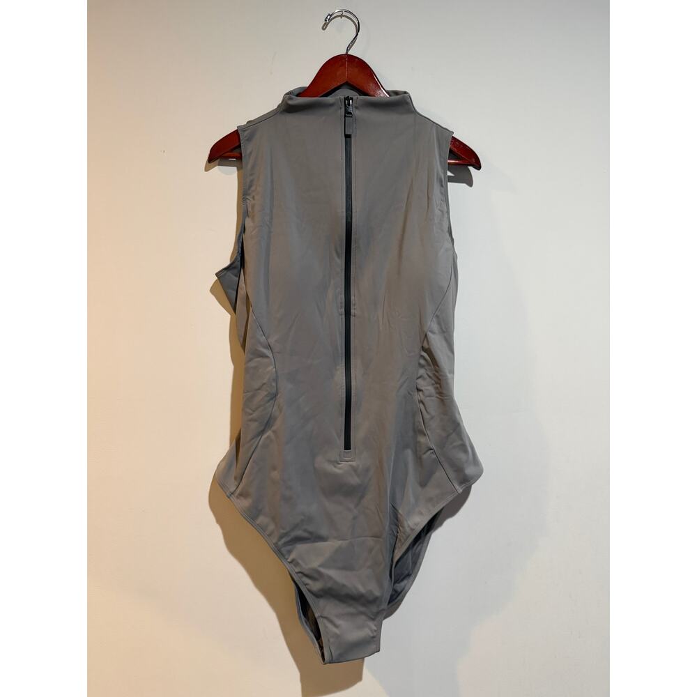 Ta3 Surfy Zippy Grey One Piece Compression Swimsuit 3X REGULAR/LONG NEW